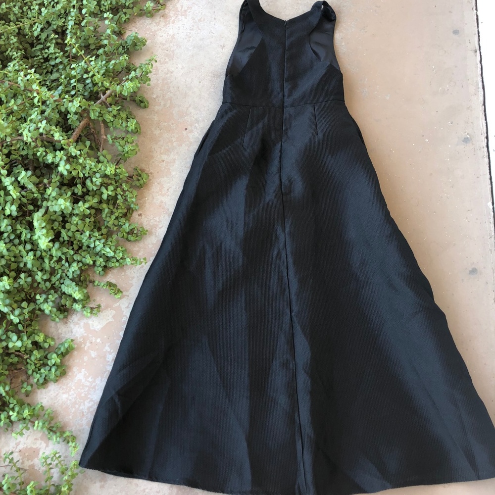 White Closet Black Plunge V Romper Maxi Dress - Picture 5 of 6